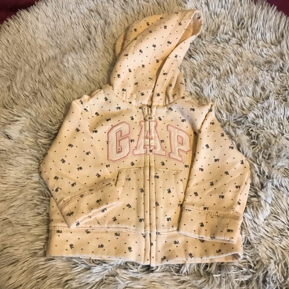 Gap Baby Girl Flowery Logo Hoodie Sweatshirt - Picture 3 of 8